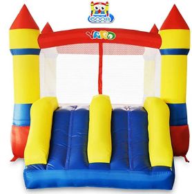YARD Bounce House Dual Castle Slide with Air Blower, Four-Sided Protection Net, Inflatable Bounce House for Outdoor Indoor Party