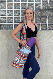 JupiterGear Yoga Mat Carrying Tote Bag with Large Pockets (Color: Totum)